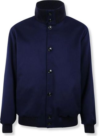 Kiton Bomberjack - Heren - Bomber jackets - Blauw - L - Katoen - Jassen