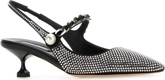 Miu Miu Womens Tacco Pump Black Fabric