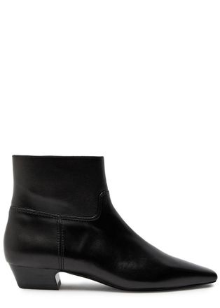 Stuart Weitzman Stuart Weitzman Stassi 20 Leather Ankle Boots - Black - 41 (IT41/ UK8)