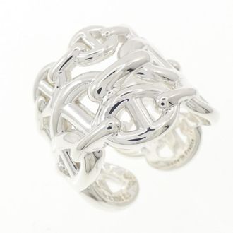 Herm&egrave;s Silver 925 Band Ring (Pre-Owned)