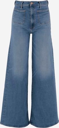 Mother Jeans mit weitem Bein aus Stretch-Baumwollmischung