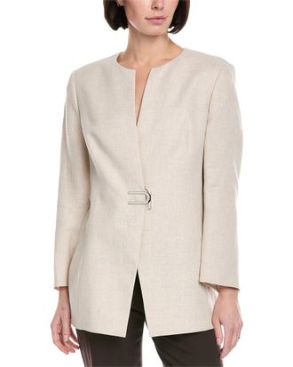 Akris Ana Linen & Wool-Blend Jacket