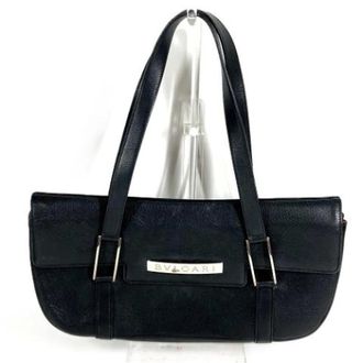 Bulgari Pre-owned Vintage Shoulder Bag - Dames - Pre-owned - Zwart - Maat: ONE Size Leer
