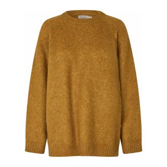 Masai Ronde hals gebreid met lange mouwen - Dames - Truien - Bruin - Maat: M