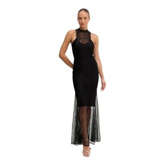 Twinset Dames, Jurken, Zwart, Maat: S Viscose