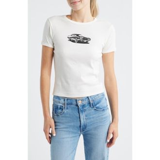 Vinyl Icons Muscle Car Baby Tee in Marshmallow at Nordstrom Rack, Size X-Small