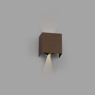 Netlighting Olan Outdoor LED Up Down Wall Lamp Rust Brown 6W 3000K IP54