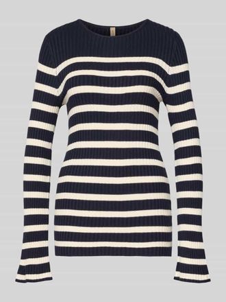 Soyaconcept Strickpullover mit Rundhalsausschnitt Modell DOLLIE in Marine, Gr&ouml;&szlig;e XXL