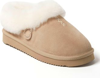 Dearfoams Fireside by Dearfoams Womens Adelaide Genuine Shearling Clog Slipper