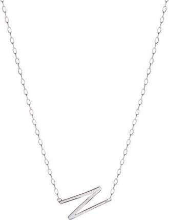 Alex and Ani Silver Elongated Initial Pendant Necklace in Silver - N at Nordstrom