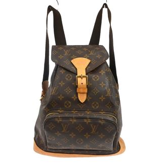 Louis Vuitton Vintage Montsouris Backpack Monogram Canvas Brown Canvas Backpack Bag (Pre-Owned)