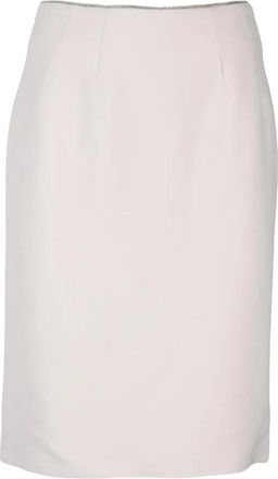 Elisabetta Franchi Stretch Viscose Midi Skirt - Beige