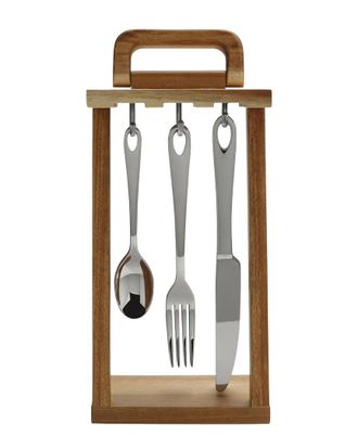 Mikasa Urban 18Pc Flatware Set With Storage Caddy