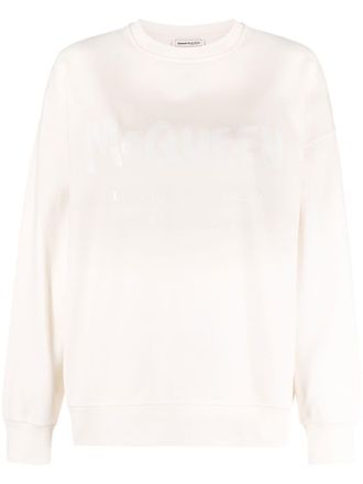 Alexander McQueen Sweater met logoprint - Beige