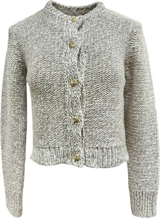 White + Warren Womens Recycled Marl Cardigan In Warm Beige Marl