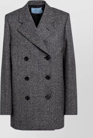 Prada double-breasted virgin wool blazer