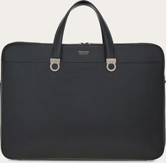 Ferragamo Men Gancini briefcase Black