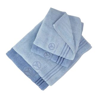 Carlo Colucci Soft Frottier Geschenkset - unisex - Handdoeken - Blauw - ONE Size - Katoen - Home