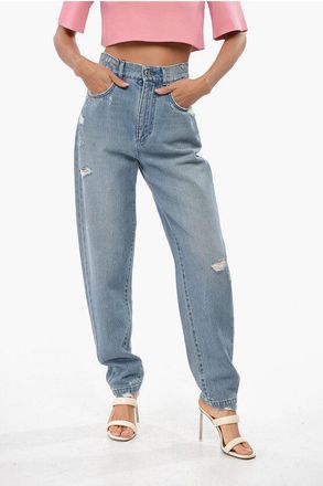 Dolce & Gabbana Distressed AMBER Jeans with Logo Button size 42