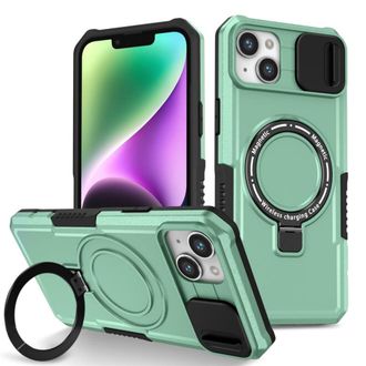 OEM Funda Protectora Azul Claro A Prueba De Golpes Para Iphone 14 Plus De 6,7 Pulgadas: Cubierta Deslizante Para La C&aacute;mara, Compatible Con Magsafe, Soport