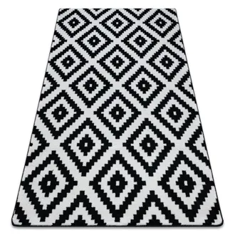 RugsX Rugsx - Alfombra Sketch - F998 Crema/negro - Cuadrados Ruta Black 120x170 Cm