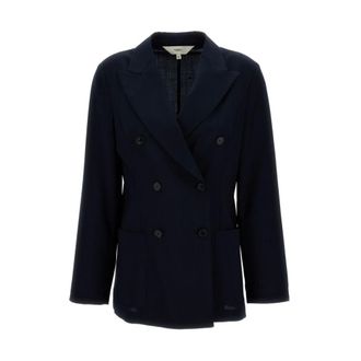 Barena Blazers, female, Blue, Size: L Divina Tropical Blazer