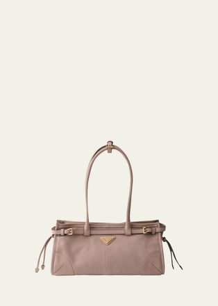 Prada Bonnie Nubuck Leather Shoulder Bag