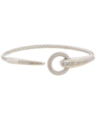 Meshmerise 18K Rose Gold Vermeil 0.12 Ct. Tw. Diamond Mesh Bangle