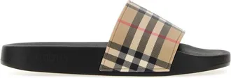 Burberry Beige Checks Slides