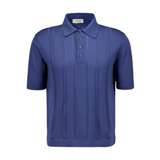PIACENZA 1733 Piacenza 1733, Heren, Tops, Blauw, Maat: 2XL Katoen