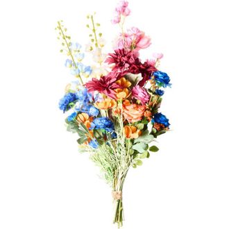 Beliani Ramo De Flores Artificiales Arreglo Floral Preparado Hecho A Mano 75 Cm Multicolor Gradil
