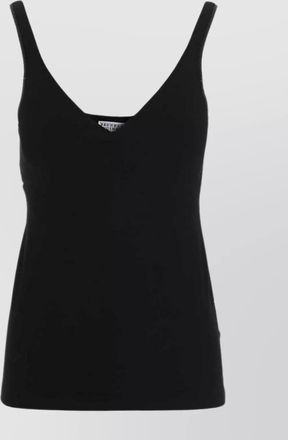 Brunello Cucinelli cotton embellished v-neck sleeveless tank top