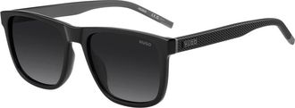 HUGO BOSS Rechthoekige Zonnebril - Heren - Zonnebrillen - Zwart - 56 MM - Accessoires