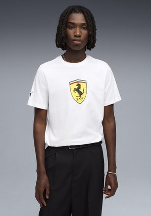 Puma T-Shirt PUMA FERRARI COLORED SHIELD TEE, Herren, Gr. XXL, puma wei&szlig;, Jersey, Obermaterial: 100% Baumwolle, unifarben, regular fit normal, Rundhals, Sh