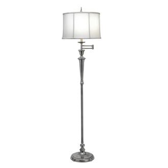 Netlighting Arlington 1 Light Swing Arm Floor Lamp Antique Nickel E27