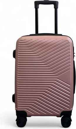 Infinity Leather Harde schaal Rose Gold Cabin 48 x 37 x 20 cm Veilige bagagekoffer Geschikt voor Easyjet, Ryanair