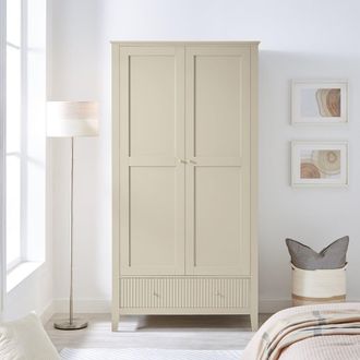 Melody Maison Double Wardrobe - Hales Taupe Range in Beige