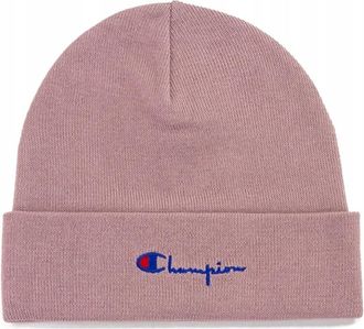 Champion Roze Script Logo Beanie Muts - Dames - Hoeden - Roze - ONE Size - Polyester - Accessoires