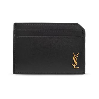 Saint Laurent Wallets & Cardholders, male, Black, Size: ONE SIZE Tiny Cassandre Card Holder