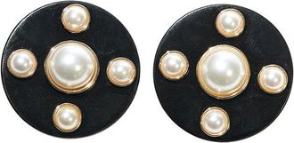 Carolina Herrera Cz Disc Earrings