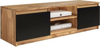 Mirjan24 Mobilier1 - Mueble Tv Sarasota 139, Roble Wotan + Grafito, N&uacute;mero De Puertas: 0, N&uacute;mero De Cajones: 0, 120x36x38cm, Led