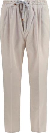 Brunello Cucinelli Pantaloni con coulisse in velluto a coste - - Trousers - Uomo - Beige - M