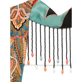 Etro Paisley-pattern Beaded-fringe Neckerchief
