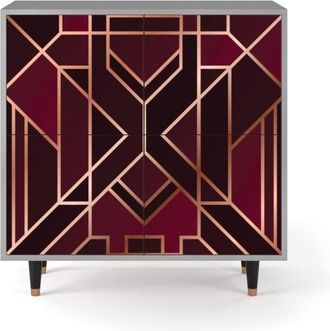 StoryZ Aparador burdeos 4 puertas L 96 cm