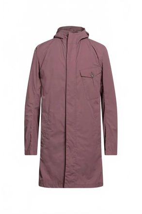 Herno Mens Hooded Nylon Raincoat In Vinaccia