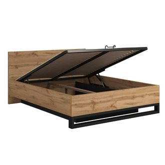 Petits Meubles Cama box y negro 160x200 con somier tablero aglomerado laminado madera