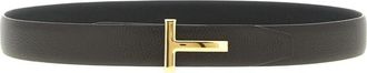 Tom Ford Verstelbare Omkeerbare Gehamerde Leren Riem - Heren - Riemen - Zwart - 110 CM - Leer - Accessoires