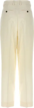 Ami Pleated Wool Trousers - Cream