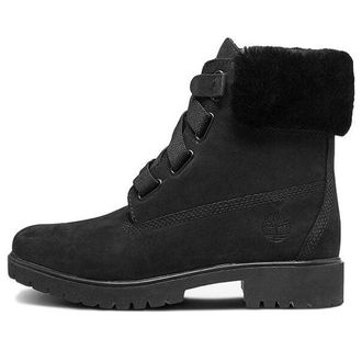 Timberland (WMNS) Timberland Jayne 6 Inch Waterproof Convenience Boots Black Nubuck with Fur A25AM