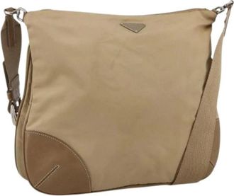 Prada Pre-owned Cross Body Bags, female, Beige, Size: ONE SIZE Pre-owned Vintage Shoulder Bag